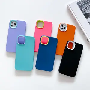 Snoep Kleur Siliconen Bumper Beschermende Telefoon Cover Case Voor Iphone X Xr Xs 11 12 14 Pro Max Mini