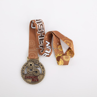Médailles et trophées en métal plaqué personnalisables de haute qualité, durables, pour les sports des enfants, avec des motifs gravés au laser, impression personnalisée, marque HS