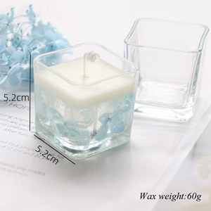 スクエアジャー乾燥不滅の花の香りのキャンドルカスタマイズされたプライベート大豆香りキャンドル高級ロゴエッセンシャルオイルアロマセラピー - Product Image 2