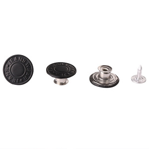 Metal Rocker Button Round Brass Plated Cowboy Button For Garment Trench Coats Jackets Workwear - Product Image 1