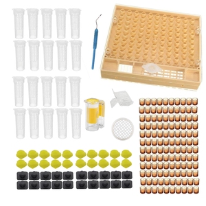 Complete Bee Queen Rearing Cup Kit System Beekeeping Catcher Box Catcher Cage Bees Tools Apiculture Box Set Productive Cells