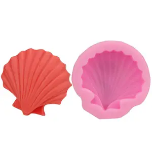 2022 BPA Free Cheap silicone sea shell candle mold soap mold on sales