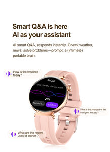 <span class=keywords><strong>น</strong></span>าฬิกาอัจฉริยะสำหรับผู้หญิง ET491วัดอัตราการเต้<span class=keywords><strong>น</strong></span>ของหัวใจ ECG อัจฉริยะ Q & การวิเคราะห์สุขภาพ<span class=keywords><strong>น</strong></span>าฬิกาอัจฉริยะเพื่อสุขภาพ - Product Image 3