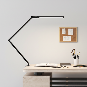 Lampe <span class=keywords><strong>de</strong></span> bureau LED moderne, flexible et pliable à bras long, rotation à 360 degrés, sans scintillement, électrique, 3 températures <span class=keywords><strong>de</strong></span> couleur, intensité réglable, pour lecture, design simple - Product Image 1
