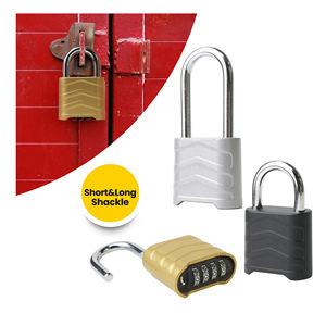 <span class=keywords><strong>Cadenas</strong></span> à combinaison à 4 <span class=keywords><strong>chiffres</strong></span> en alliage d'aluminium léger pour extérieur, avec manille courte et longue, pour une sécurité accrue - Product Image 1