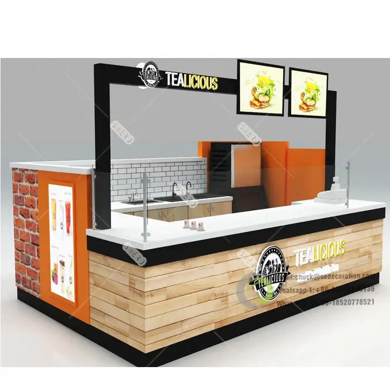 Shero Shopping Mall Food Kiosk Modern Ice Cream Food Kiosk Free 3D Food Kiosk Ideas Design