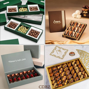 Hộp sô cô la luxueux arabia ramadan Đóng gói hộp ngày tươi saudi Arabian Vàng EID mubarak quà tặng ngày khô bao bì hộp - Product Image 5