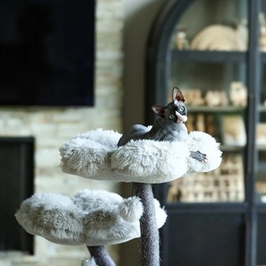 Arbre à chat moderne 70x58x165cm 4 niveaux Meuble pour chat durable pour chats d'intérieur - Product Image 4