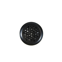 Grille de ventilation ronde perforée en acier inoxydable noir pour dissipation thermique, grille d'aération écologique pour armoire