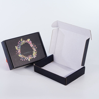 Boîtes d'expédition en carton ondulé personnalisées, imprimées UV, de luxe moderne, avec poignée, emballage écologique pour vêtements et bijoux