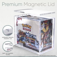 Boîte de rangement en acrylique pour cartes Pokémon 1ère édition avec couvercles magnétiques et étui de rangement écologique (taille personnalisable)
