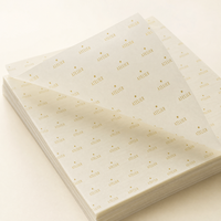 Papier de soie personnalisé imprimé à l'or 50x70cm, papier de soie en fibre de luxe, logo personnalisé pour vêtements, emballage cadeau de Noël
