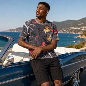 Custom Men's Print <b>T</b> <b>Shirt</b> Short Sleeve Crew Neck <b>Pocket</b> Tee OEM ODM Low MOQ Streetwear Top - Product Image 5