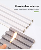 Panneaux de grille WPC écologiques modernes de qualité supérieure pour revêtement mural extérieur, design à lattes décoratif pour salle de sport et intérieur, éclairage LED