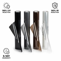 Échantillon Gratuit Film Teinté Nano PET 1.52*30M Film pour Vitres Automobiles Protection UV 99% Rejet des Rayons UV Protection Infrarouge Garantie 5-10 Ans