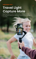 HOHEM iSteady X3 Stabilisateur de smartphone à suivi IA, stabilisateur de téléphone 3 axes, suivi IA magnétique, tige d'extension de 205 mm