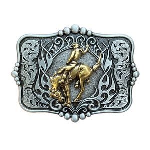 Nouvelle ceinture de style western 2026 avec <span class=keywords><strong>boucle</strong></span> tête de taureau, en alliage antique, pour cow-boy et cow-girl, style européen et américain - Product Image 2