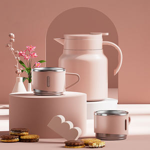 Carafe isotherme en acier inoxydable mignonne à double paroi, isolée sous vide, portable, bouilloire à eau tendance 2026, ensemble théière et cafetière - Product Image 6