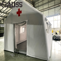 Tente médicale à double couche à déploiement rapide, tente gonflable d'urgence pour l'extérieur, tente événementielle et tente à structure pneumatique
