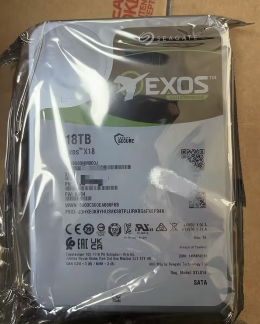 Hard Disk Drive 18TB ST18000NM000J 7200 RPM Enterprise Server Hard Disk