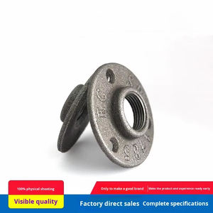 빈티지 인더스트리얼 로프트 스타일 주철 플랜지 플레이트 1/2인치 3/4인치 1인치 배관 공예 파이프 피팅 3홀 4홀 플랜지 부품 - Product Image 4