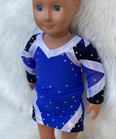 Tenue de gymnastique ou de danse personnalisée pour poupée American Girl de 18 pouces, justaucorps avec strass, conçue pour s'adapter parfaitement