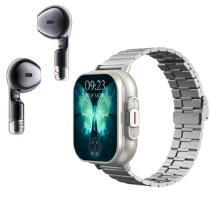 2024 Smart Watch moda TWS auricolari BT chiamata <span class=keywords><strong>2</strong></span> in 1 con auricolari riloj orologi intelligenti sport Smartwatch striscia d'acciaio - Product Image 4