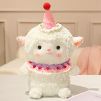 Peluche Mouton Kawaii Apaisant 40CM en Tissu Doux Brossé, Poupée Tendance avec Broderie Exquise, Coton PP Haute Élasticité, Cadeau Décoratif