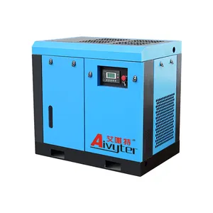 15kW 20Hp 8 Bar PLC Control Panel Direct Driven Electric Industrial Screw Air Compressor For Sale
