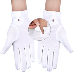 Gants de cérémonie antidérapants en PVC à pois, absorbants la transpiration, respirants, en coton blanc, pour serveurs, sommeliers, cercueilleurs et porteurs de cercueil - Product Image 4
