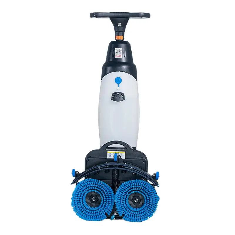 KUER-Máquina de limpieza de cepillos duales, fregador eléctrico de suelo, limpiador de suelo, fregador
