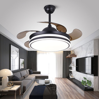 Breezelux 42 ''/48'' LED Luz de ventilador de techo de estilo tradicional con 3000 + 4200 + 6000K Control remoto retráctil para Baño