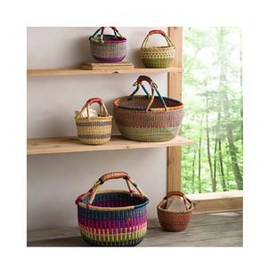 ตะกร้าสานมือสไตล์กานาตะกร้าสานแอฟริกา - Product Image 3