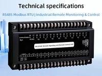 Módulo de E/S Remoto YADA YM-D16K8 16DI 8DO RS485 Modbus RTU, Unidad de Control y Señalización Remota para Monitoreo de Energía