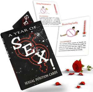 Cartes à Jouer Érotiques pour Adultes - Jeu de Positions Sexuelles pour Couples - 50 Cartes - Jeu de Préliminaires Amusant - Jeu de Société Coquin - Lot de Cartes Amusantes - Vente en Gros - Product Image 1