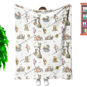 Mới In Giáng Sinh Phim Hoạt Hình Gấu Bé Thoải Mái In Sang Trọng Xmas Chăn Mùa Đông Tùy Chỉnh Điều Hòa Không Khí Sofa Chăn - Product Image 2