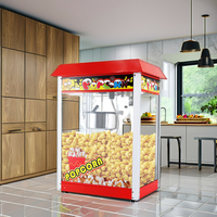 Máquina Expendedora de palomitas de maíz eléctrica estilo teatro automática comercial Uso de panadería con componente de motor central