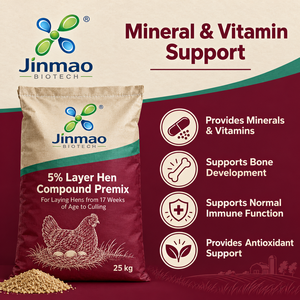 Additif alimentaire Jinmao 5% de qualité alimentaire animale, minéraux et oligo-éléments pour poules pondeuses avec enzymes pour favoriser la nutrition - Product Image 3