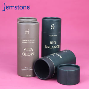 Tubo de papel de té y café de grado alimenticio reciclado impreso personalizado, Contenedor de cartón Kraft redondo, embalaje cilíndrico - Product Image 1