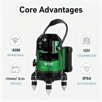 Niveau laser rotatif avec trépied et perche télescopique pour niveau laser haute performance