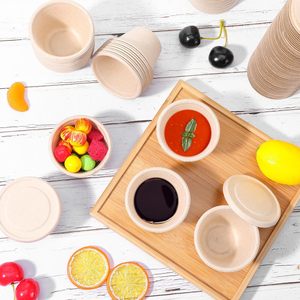 Tolare – Lot de 150 coupelles à glace jetables de 4 oz, légères, écologiques, compostables, avec couvercles, en papier, pour desserts, plats à emporter et fêtes - Product Image 6