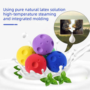Bola de goma de gama alta de 9cm, juguete de látex suave para la Educación Infantil del bebé, juguetes de baño cognitivos con técnica de flocado - Product Image 4