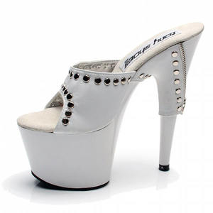 Sexy fetiche negro remache gótico exótico bailarina Retro 17 cm gladiador moda Sandalias de tacón alto zapatillas de plataforma grande para mujer - Product Image 1