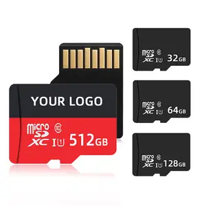 SD-Karte mit individuellem Logo hohe Kapazität 8 GB 16 GB 32 GB 64 GB 128 GB 256 GB 512 GB TF-Speicherkarte für Mobiltelefon Kamera Auto GPS