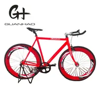 700c 70 MILLIMETRI wheelset rosso bullhorn manubrio in alluminio gear fixie della bicicletta
