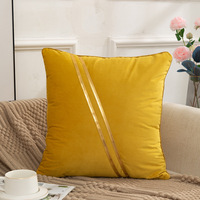 Housse de coussin décorative en velours sans rembourrage, pour canapé de luxe et coussin de soutien lombaire pour chaise de bureau