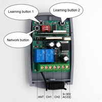 Récepteur de télécommande de porte de garage 433 MHz DC 12-24V 433,92 MHz, émetteur de commande de portail à code fixe et à code roulant