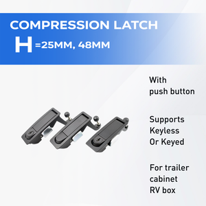 飛行機トリガードアロックトレーラーパネルキャビネットロックプッシュボタンロックサウスコ圧縮ラッチ - Product Image 1