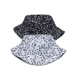 Chapeau de soleil pour femme avec motif note de musique - Chapeau bob et chapeau de pêcheur unisexe pour l'extérieur, protection UV décontractée, casquette pour couple - Product Image 3