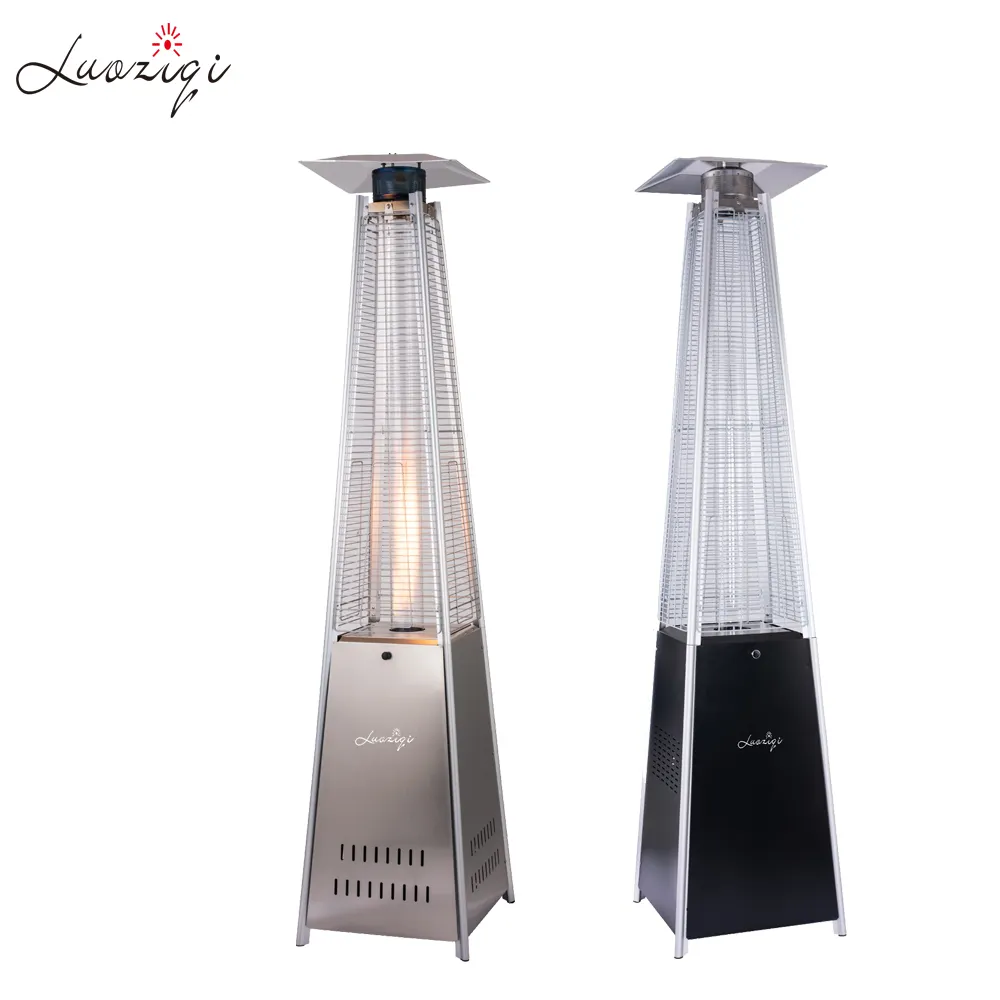 Hight quality on castersmobile tower patio gas heater propane with outdoor flame heating
